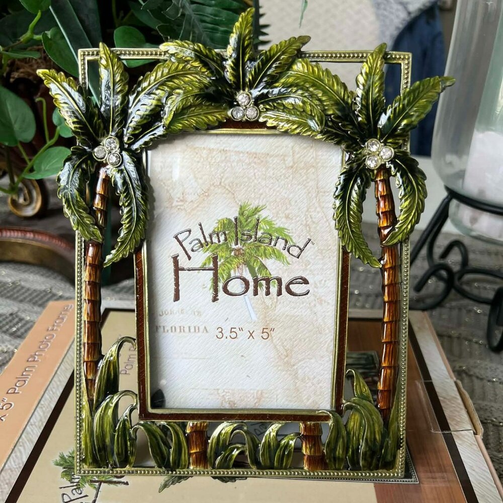 Palm Island Home Palm Tree Photo Frame – 3.5” x 5” (New in Box)